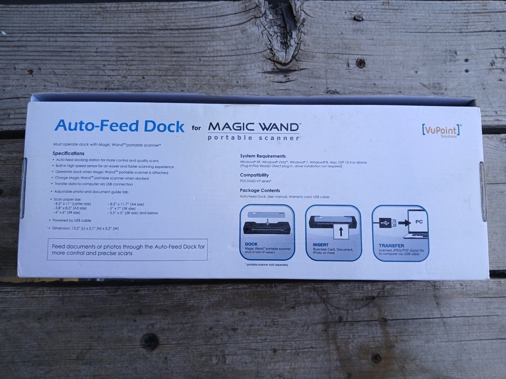 NEW FEED DOCK FOR MAGIC WAND PORTABLE SCANNER