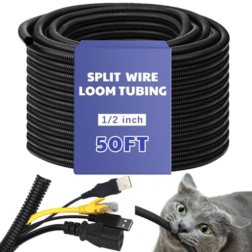 Split Wire Loom Tubing Flame Retardant Wire Covering High Temperature Cable