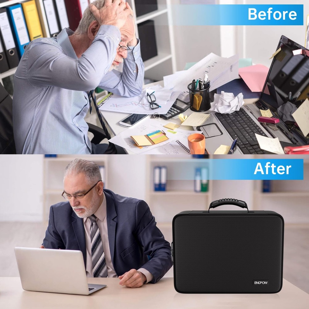 Fireproof Document Box with Lock 5200℉ Soft Case Fireproof Box with 25 Colorf...
