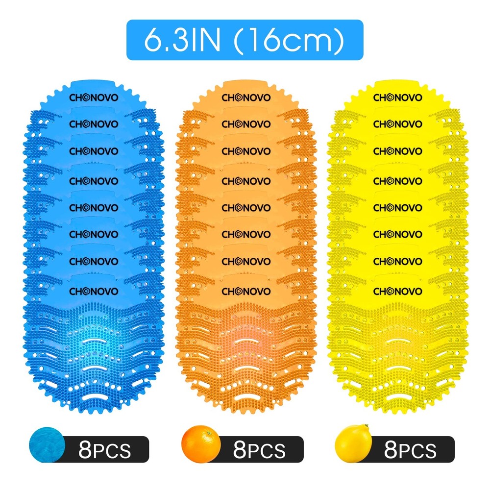 Urinal Screen Deodorizer,24 Pack Urinal Cakes Bulk Scented Anti-Splash Urinal Ma