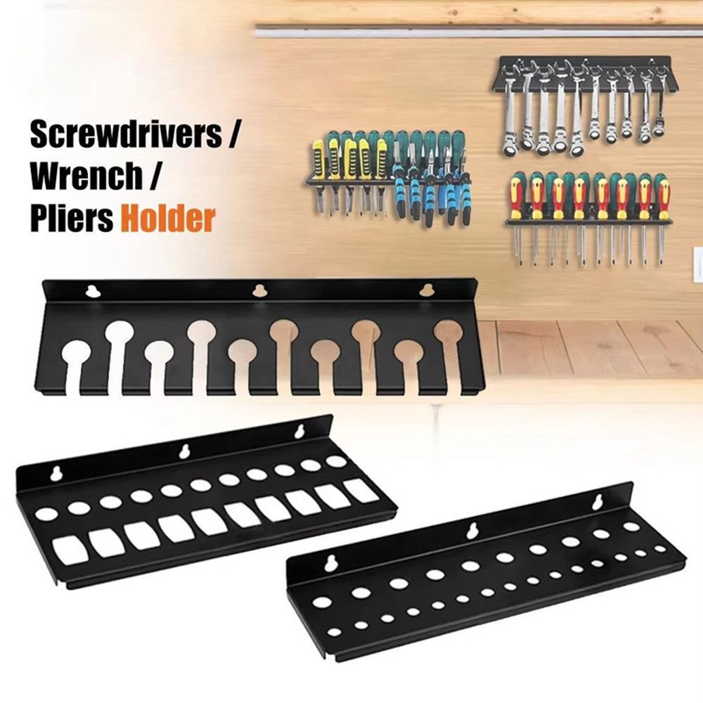 Steel Wall Mounted Tool Hanger Multifunctional Hardware Organizer Storage Rack