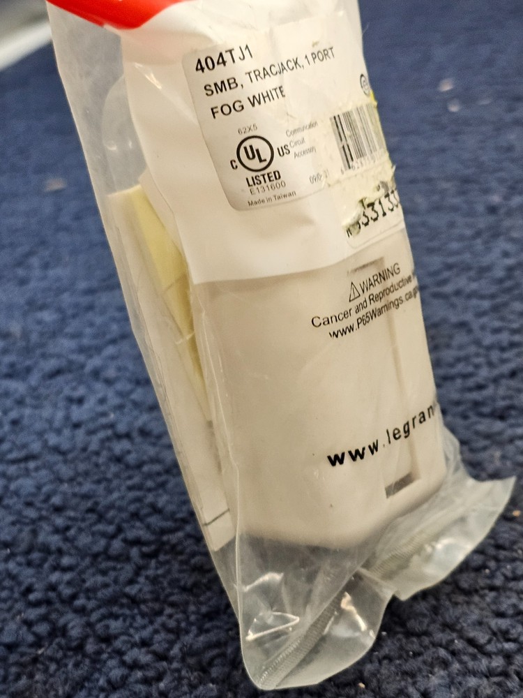 (QTY 15) LEGRAND 404TJ1 TracJack Surface Mount Box, One Unit Module Single Side