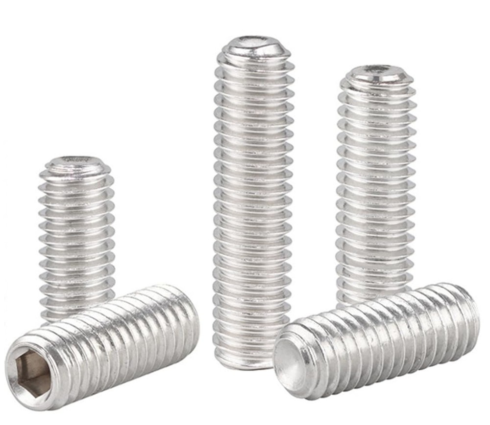10Pcs M6-1 x 20mm Hex Socket Set Grub Screws,Headless Cup Point,Flat Point Gr...