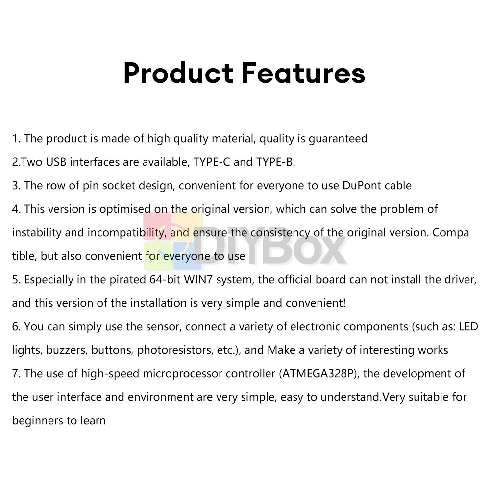 Development Board Atmega328P CH340G Type-C Improved Version For Arduino