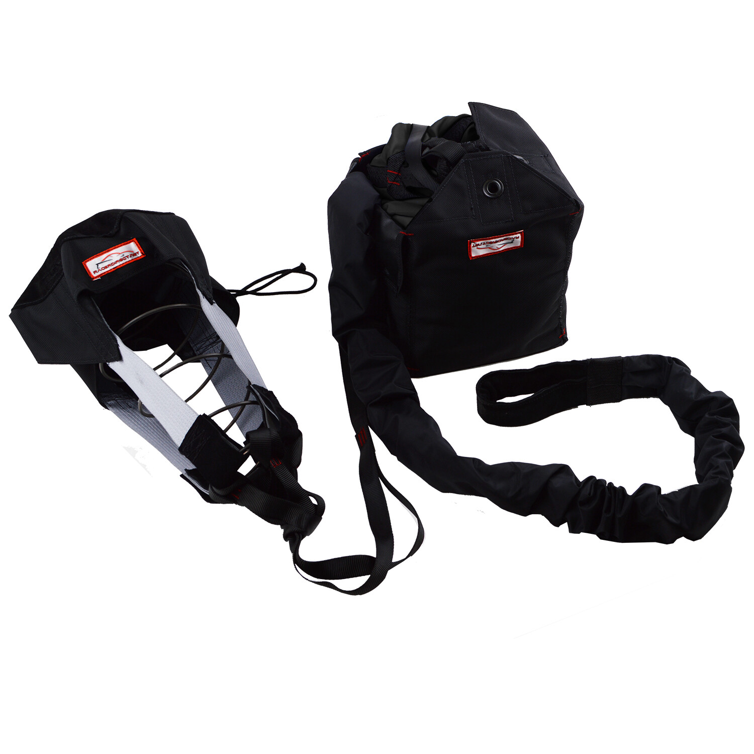 RACERDIRECT 790 JR DRAGSTER PARACHUTE SPRING LOADED BLACK & PURPLE SAFETY CHUTE