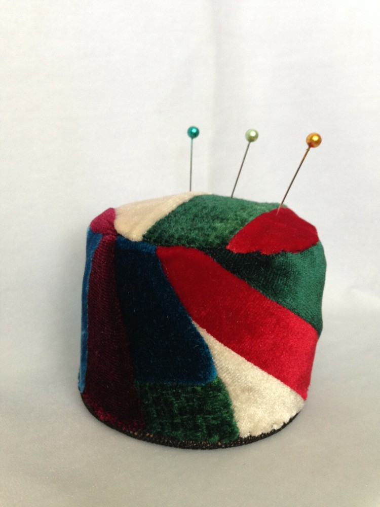Pin cushion  Homemade patchwork in gift box