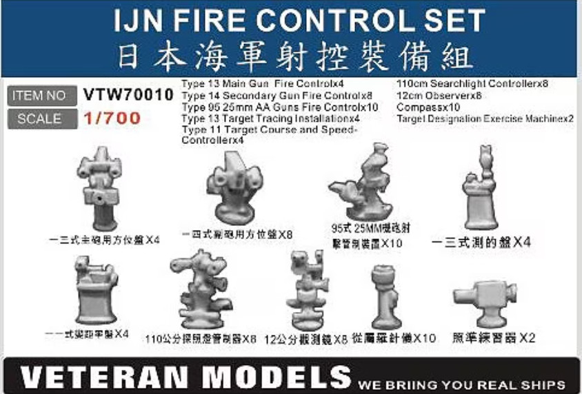 Veteran Models 1:700 IJN Fire Control Set
