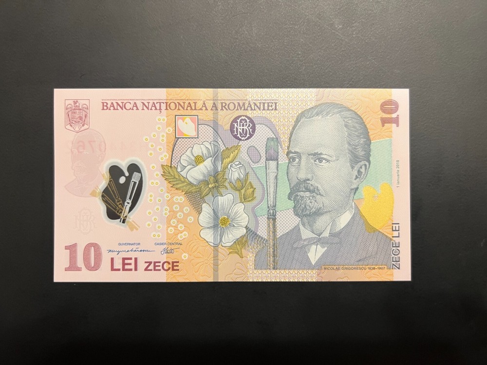 10 Lei 2018(2024), Romania Polymer note, UNC (1)