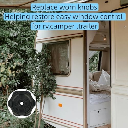 3 Pack RV Window Vent Knobs 1 Inch Shaft and 2-1/4 Inch Diameter Plastic