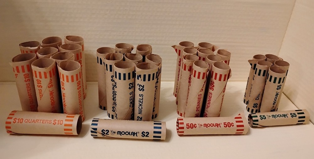 Assorted Coin Wrappers 34 Count (No Original Packaging)