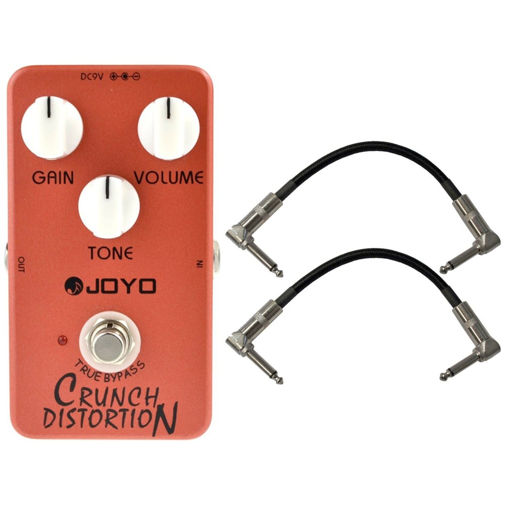 Joyo JF-03 Crunch Distortion Pedal w/ 2 Patch Cables