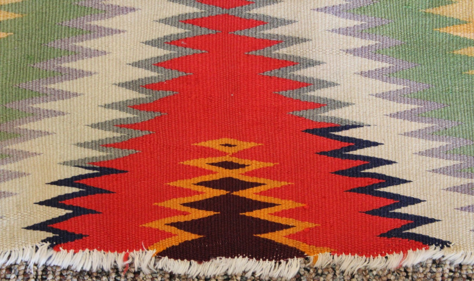 Vintage Navajo "Germantown" Eye-dazzler Weaving Remnant