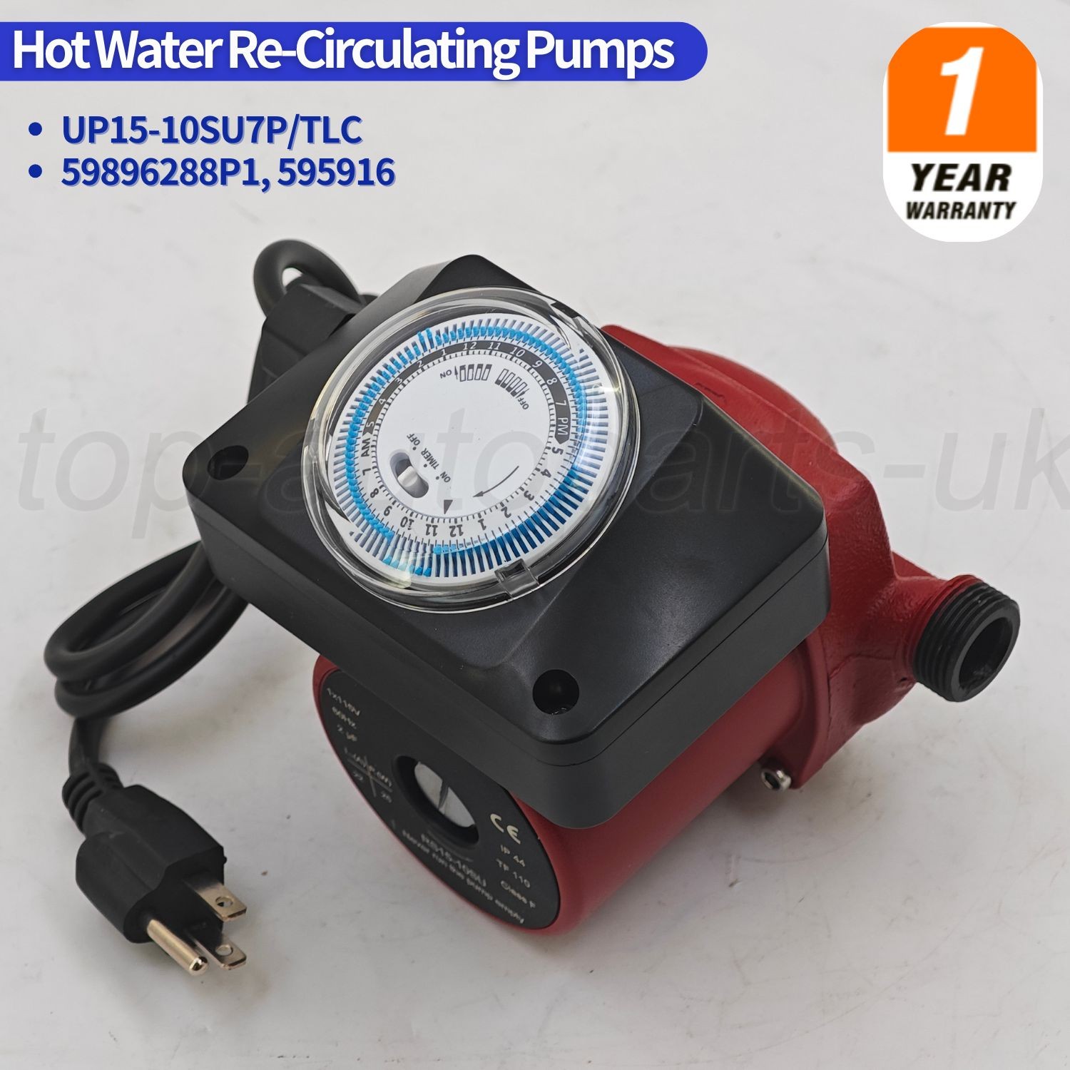 For Grundfos Hot Water Re-Circulating Pumps UP15-10SU7P TLC 595916 1/25 HP 115V