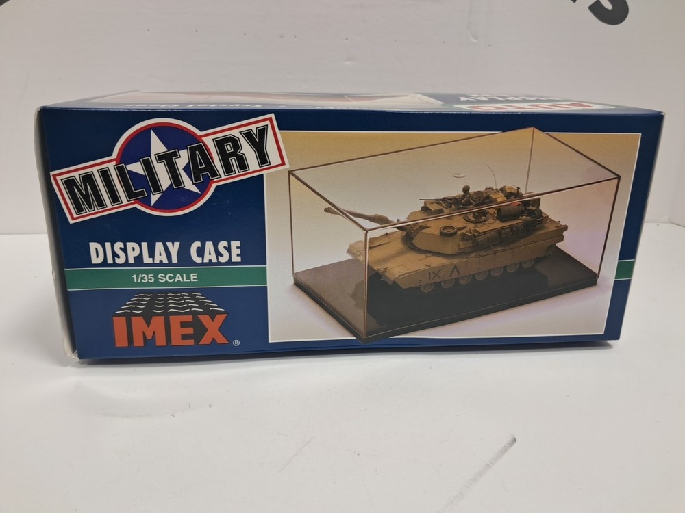 IMEX Display Case - 1/18 Auto & 1/35 Military - Clear/Stackable 2511 Black Base