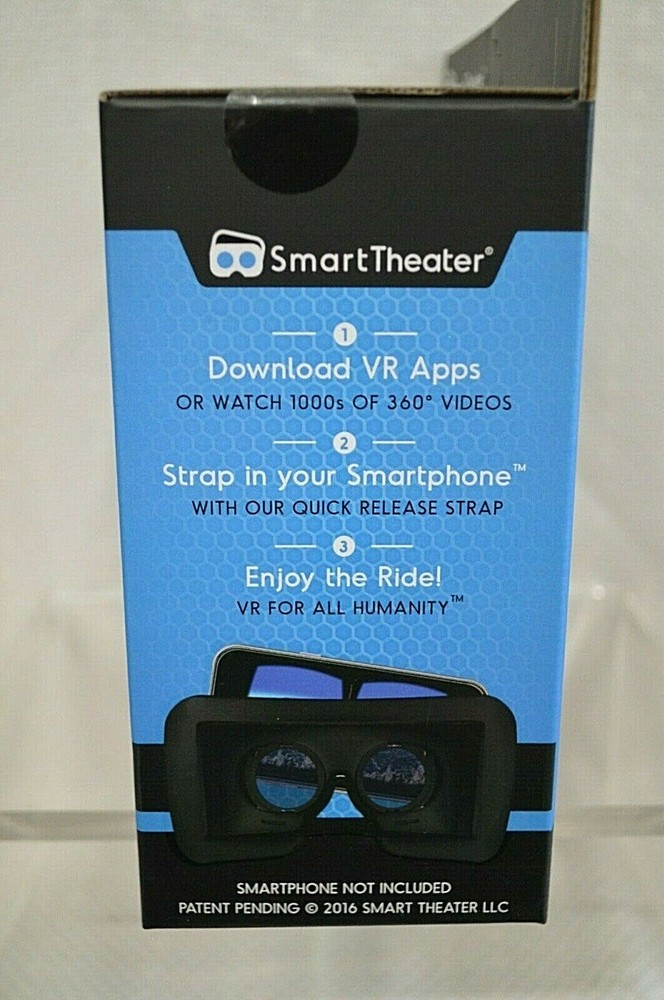 NEW Smart Theater Virtual Reality Headset Black VR Compatible with Apple Android
