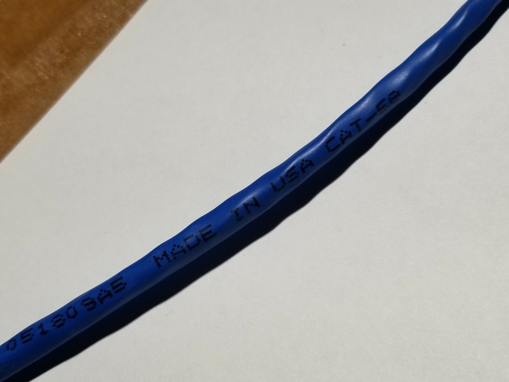 Carol 24/4P Cat5E UTP Helix Enhanced Throughput Plenum Network Cable Blue /100ft