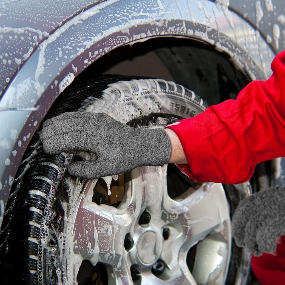 Bencailor 6 Pairs Microfiber Dusting Gloves, Dusting Cleaning Gloves Microfiber