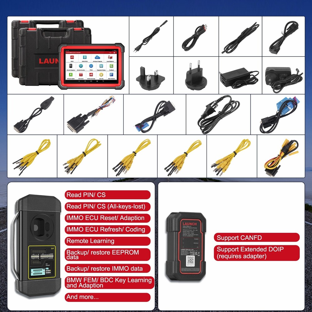 Launch X431 IMMO ELITE PLUS PRO 5 Key Programming Full System Diagnostic Scanner