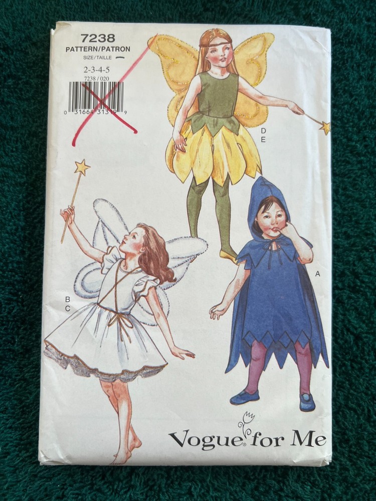 7238 Vogue Pattern ~ SIZE 2-5 ~ ~ ~ ~ ~ Listing MP 23
