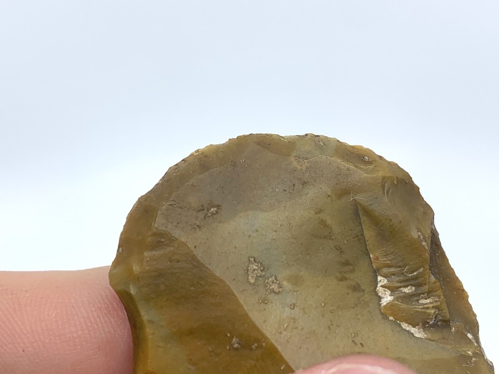 Authentic Scraper Flake Circular Stone Tool Neolithic European Origin