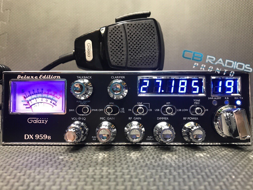 Galaxy DX-959B CB Radio 40 Channels AM/SSB Variable Power Factory Stock Radio