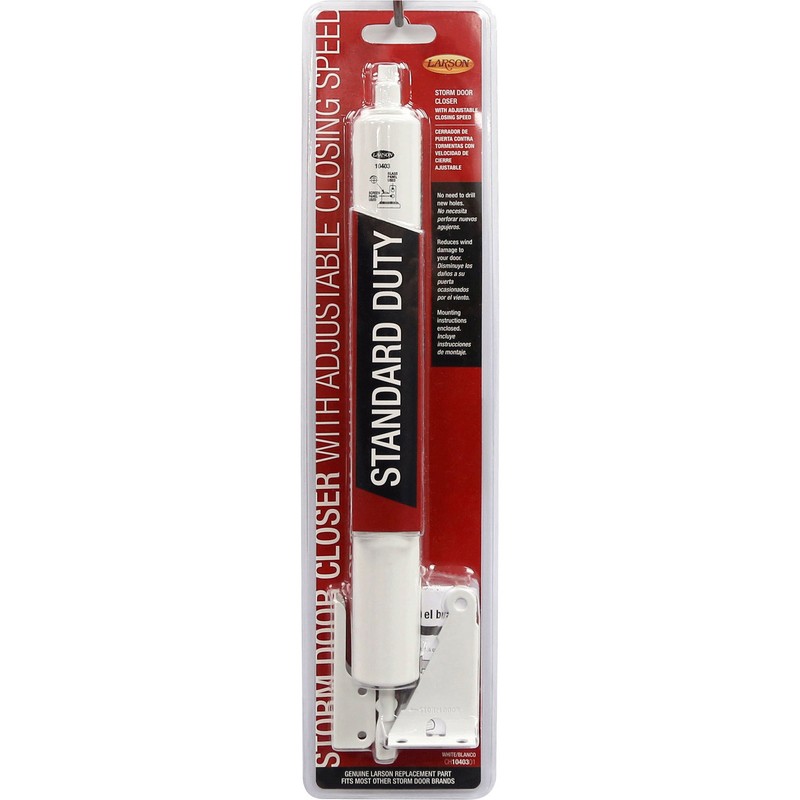 Larson Standard Duty White Aluminum Pneumatic Door Closer
