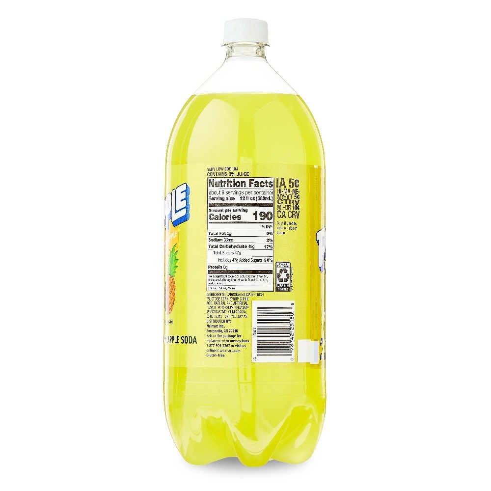 Pineapple Soda 2 Liter Bottle 6 Pack Bulk