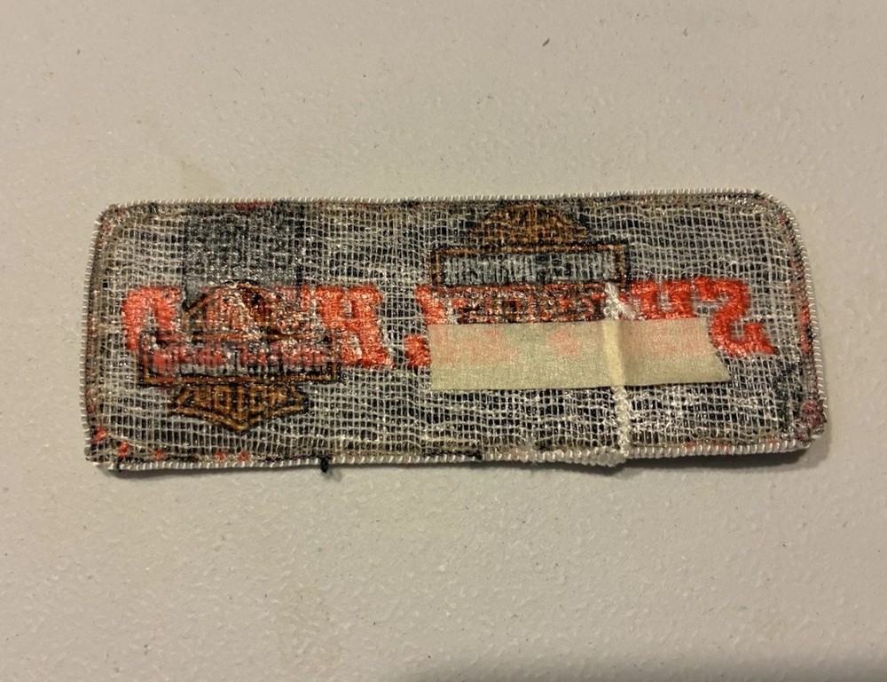 4" Harley Davidson Shovel Head patch Orange Black Rectangle Motorcycle OLP