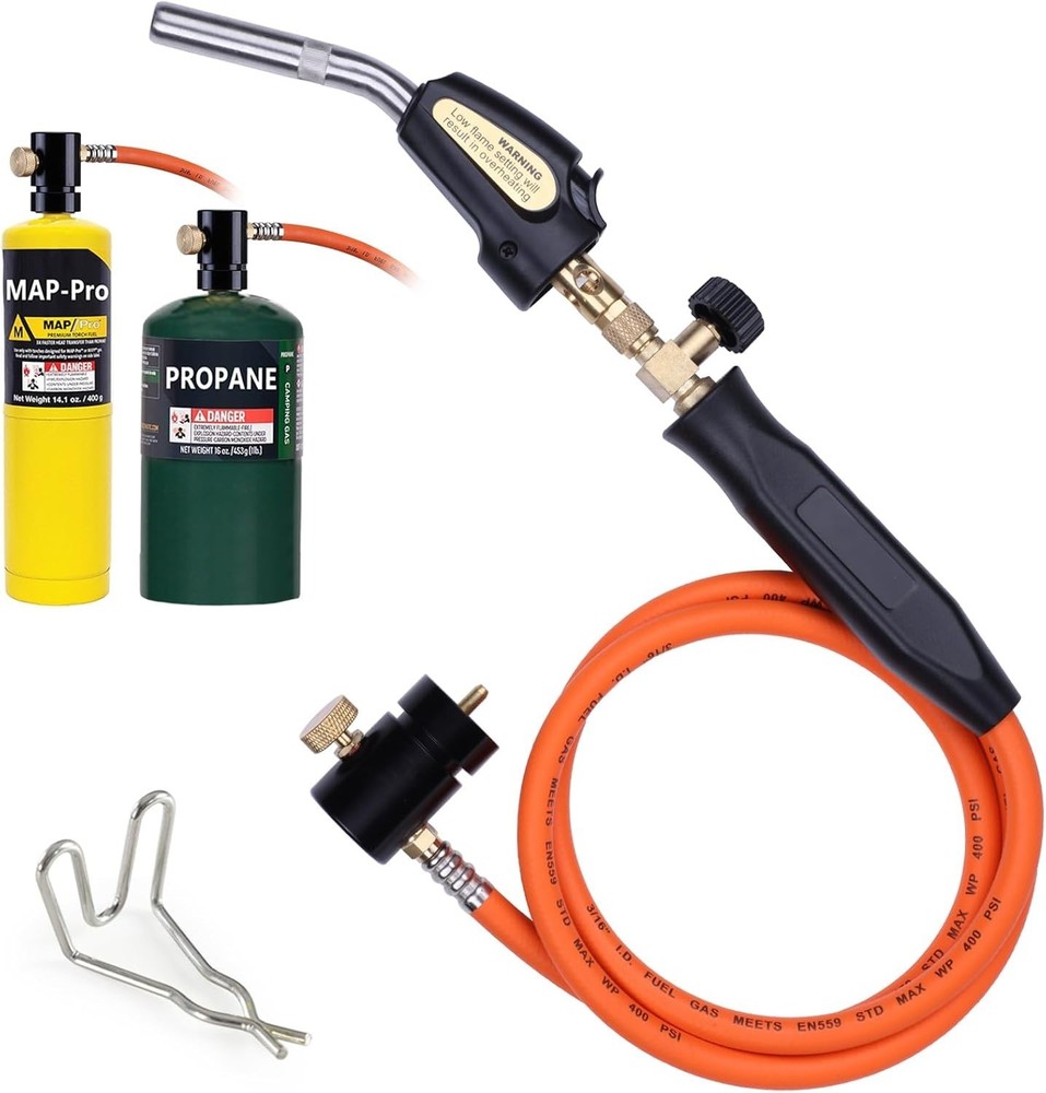 Portable Mapp Gas Torch Kit - Adjustable Heat, Trigger Start