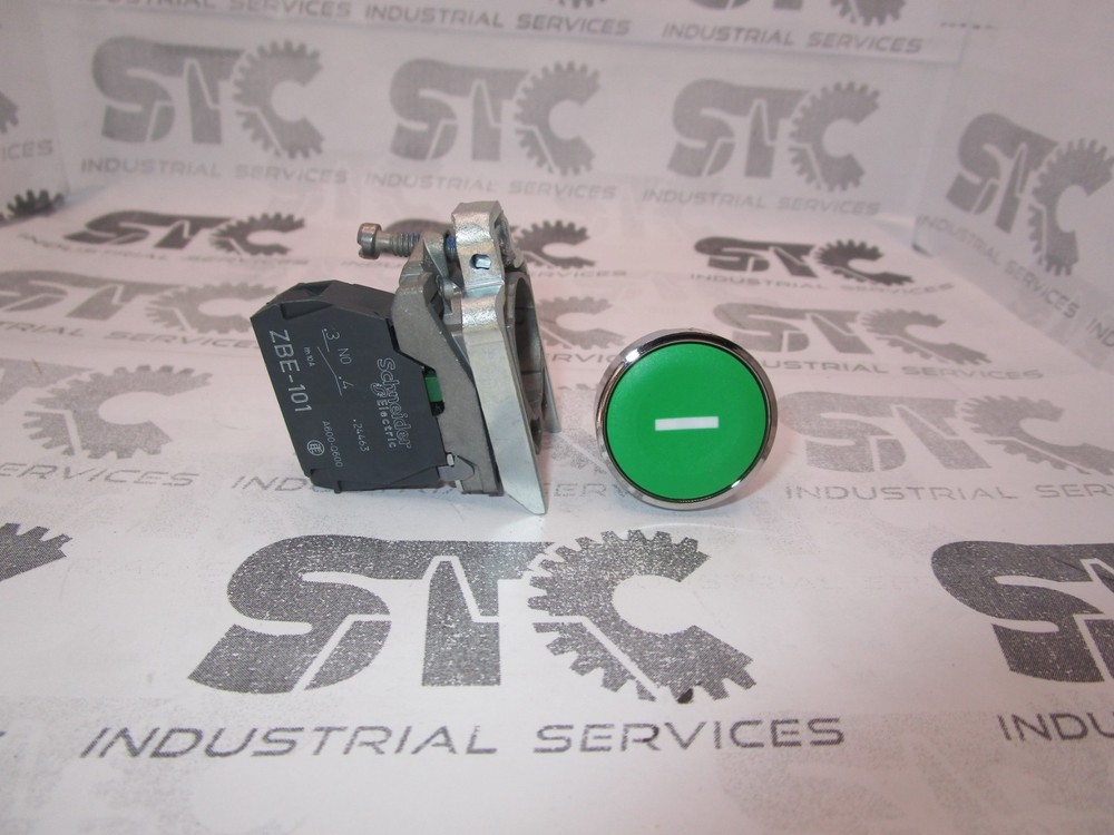 XB4BA3311 SCHNEIDER 22mm, Harmony, Push Button, spring return, green, marked I