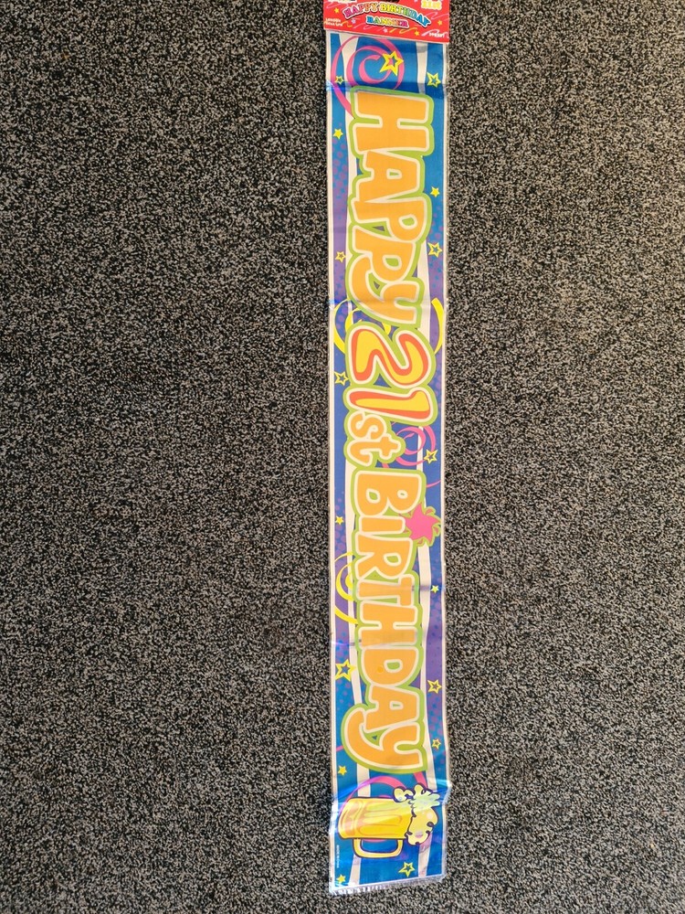 foil banner - 21st birthday