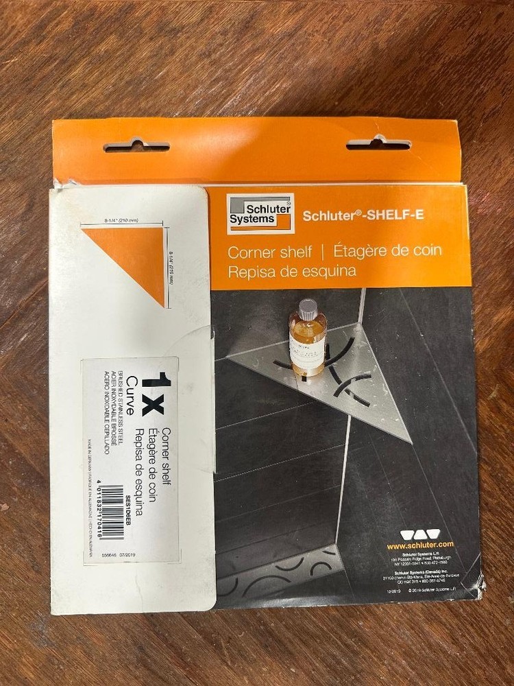 Schlüter SES1D6EB Triangular Corner Shelf-E - Curve Tile Cutter Design