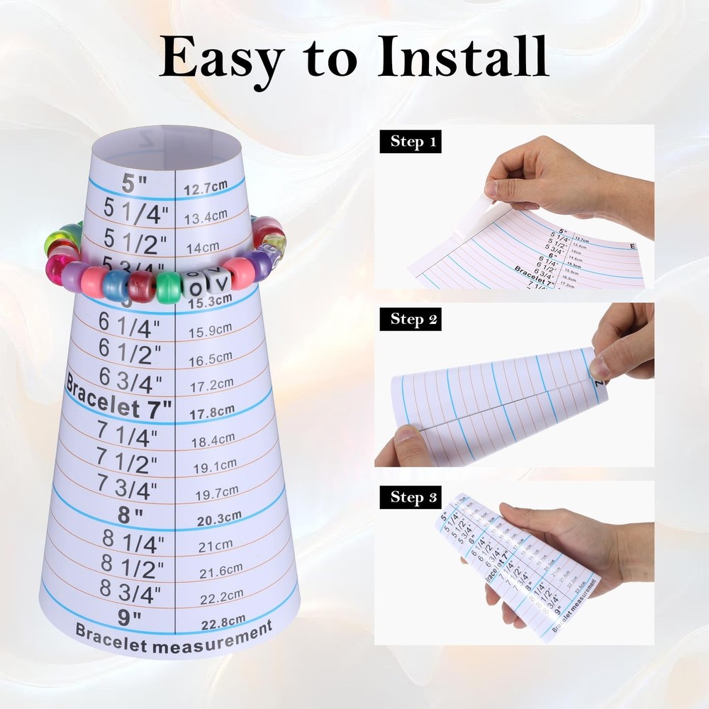2 Pcs Bracelet Mandrel and Bracelets Sizer