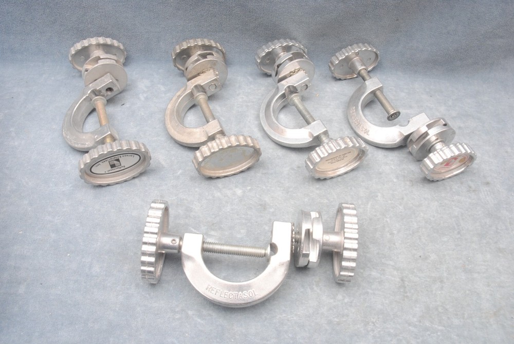 FIVE (5) LARSON ENTERPRISES REFLECTASOL STUDIO LIGHTING CLAMPS