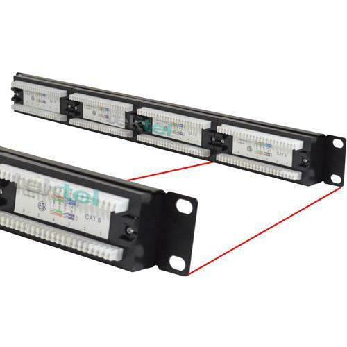 CAT6 Wire UTP 24 Port Network LAN Patch Panel with Cable Management