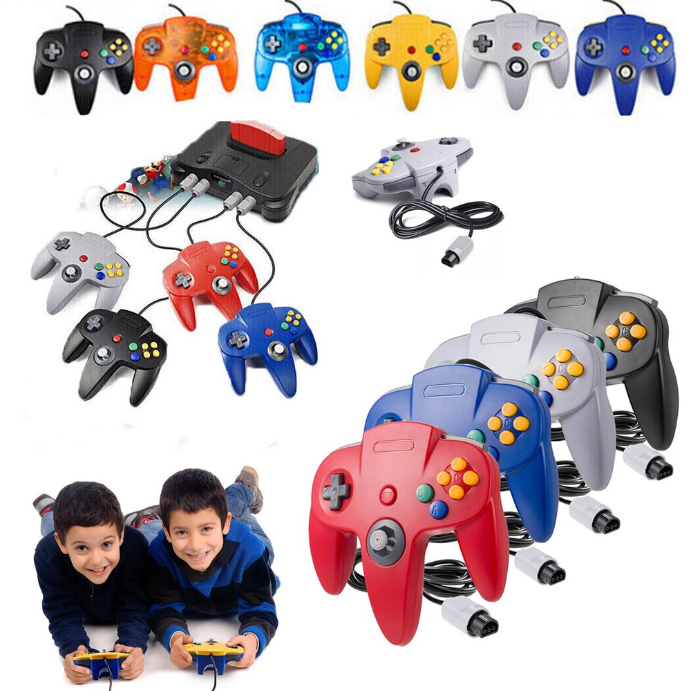 Wired Controller Compatible With Nintendo 64 N64 Joystick Video Game Console