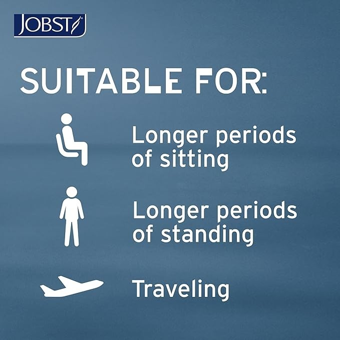 JOBST ACTIVA Opaque 20-30 mmHg Compression Socks Thigh High Closed Toe - Large