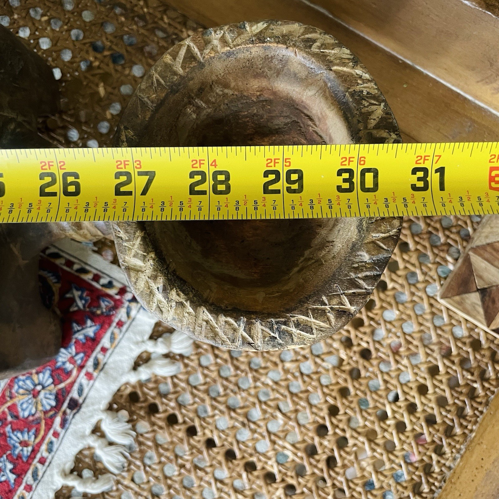 Antique Hand Carved African Woman Man Figural Mancala Game Board Tribal Art