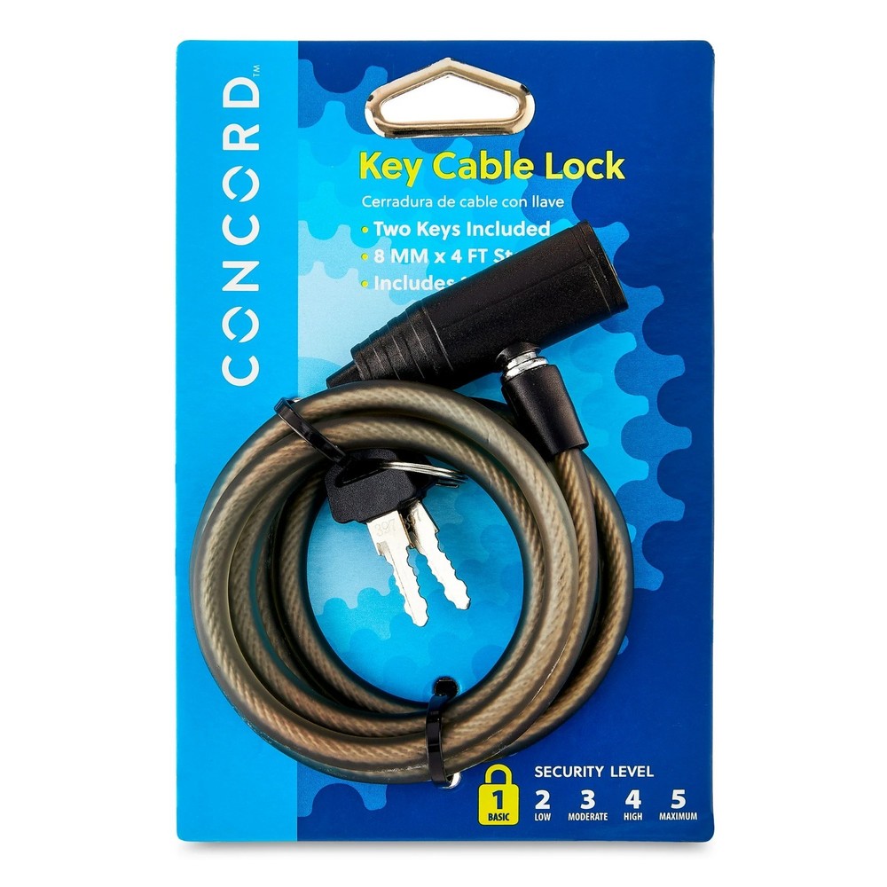 Concord 8MM Key Cable Bicycle Lock