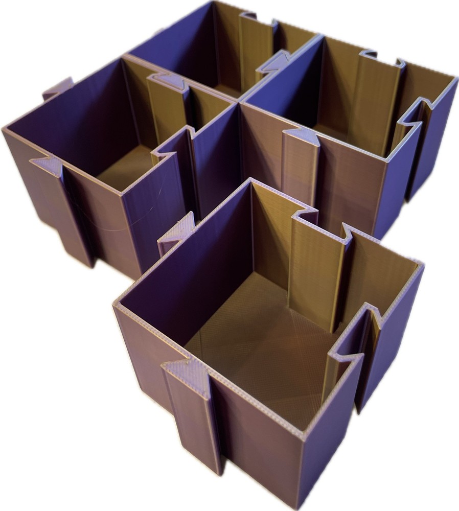 small storage bins- includes 4 individual boxes