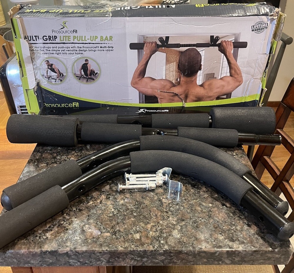 ProsourceFit Multi-Grip Lite Pull Up/Chin Up Bar for Home Gym Workout