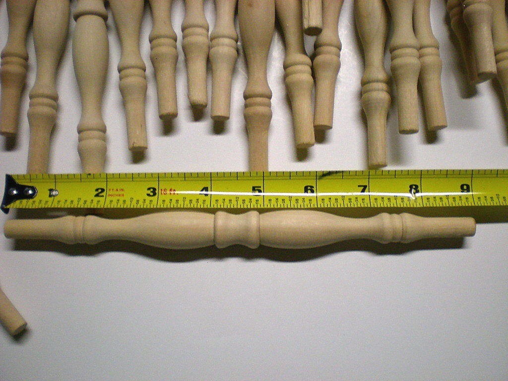 2 Wood Spindles Size 9" for Crafts, Furniture, Cribs or Cradles Size 9 inch