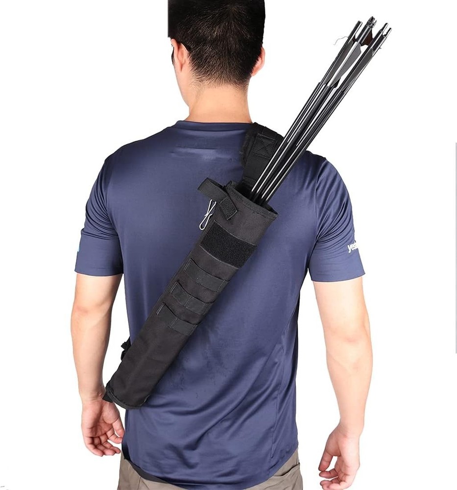 Archery Lightweight Back Arrow Quiver Dual Use Foldable Compact Hip Arrows Ba...