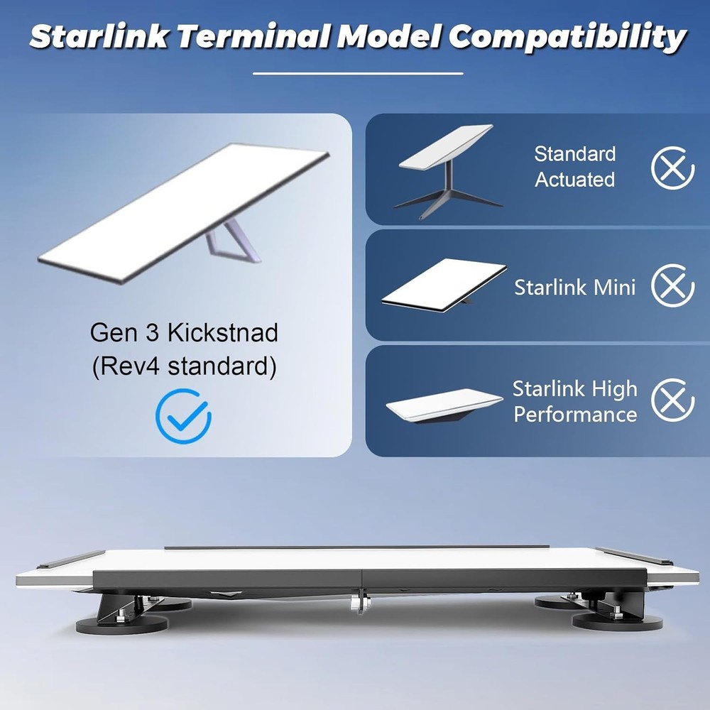 Starlink Gen 3 Flat Mount Kit - Easy Install & Removal