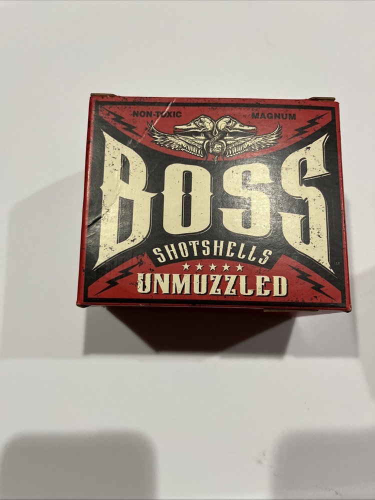 BOSS UNMUZZLED SHOTSHELL EMPTY BOX SHOTGUN AMMO