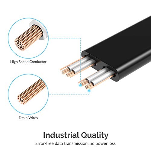SATA III (6 Gbit/s) Data Cable with Locking Latch for Right Angle Black
