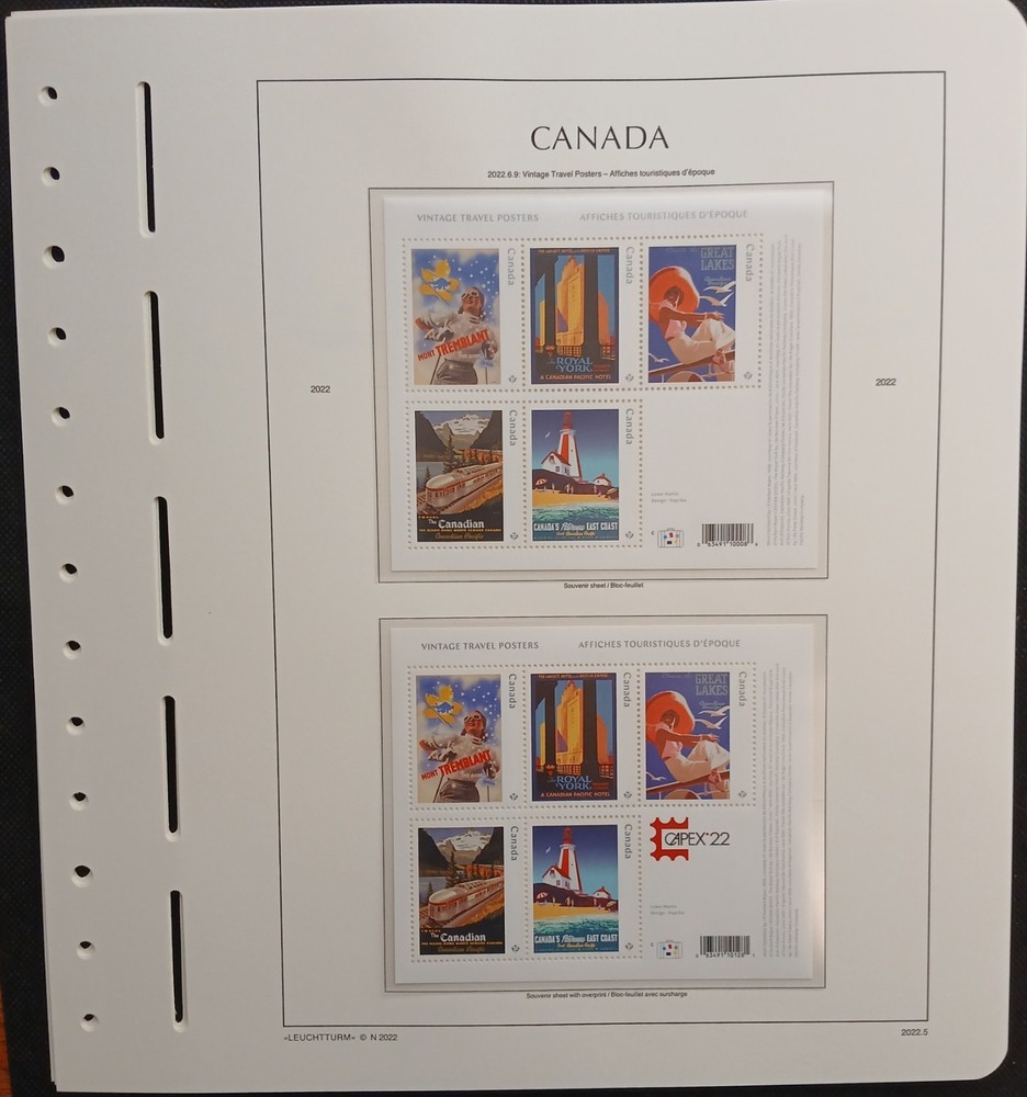2022 Canada Year Set On Lighthouse/Leuchtturm Hingless Pages