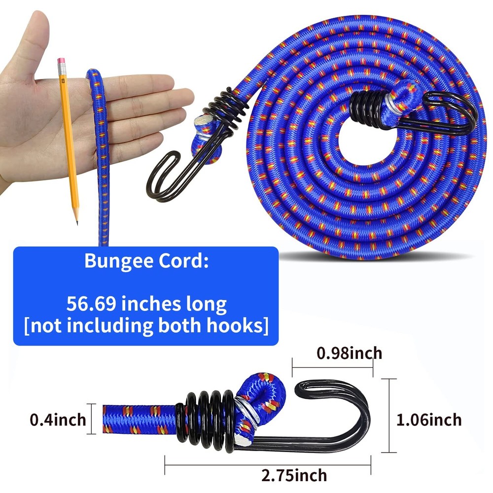 2 Pack Car Cover Gust Straps Wind Protector Adjustable Elastic Windproof Ropes