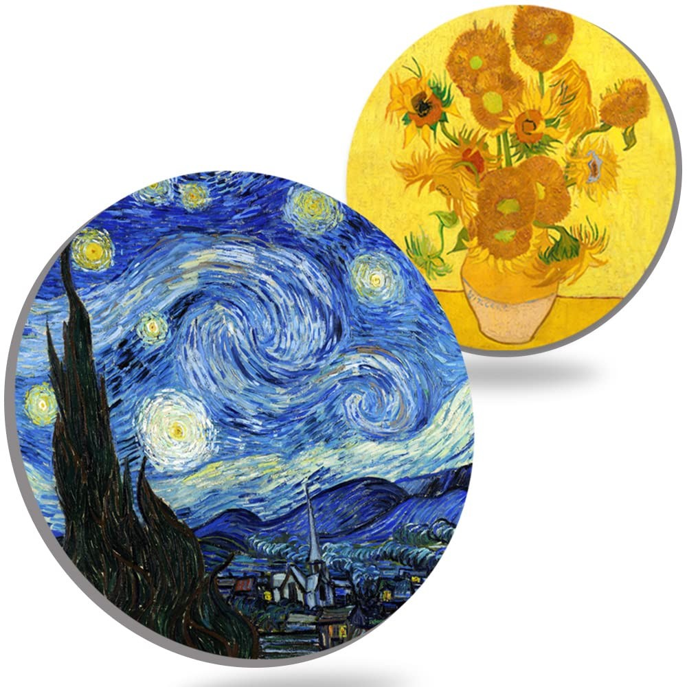 Coasters for Drinks Van Gogh Art Ceramic - Use 2 2pcs