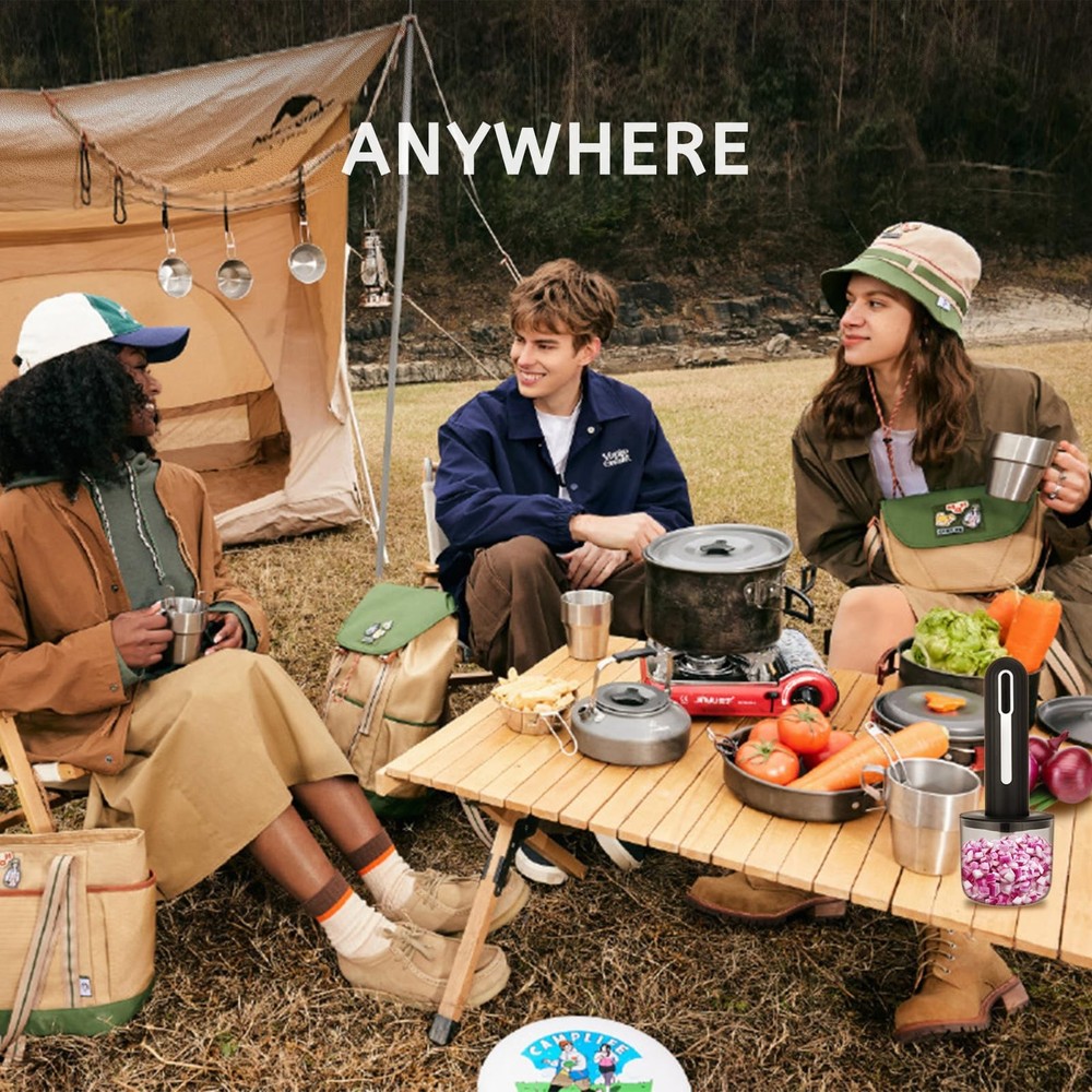 MINI Cordless Food Processor Electric Vegetable Chopper,USB Rechargable Compa...